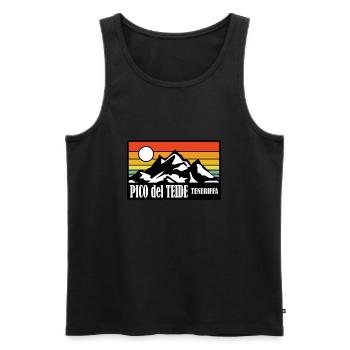 Pico del Teide - Débardeur bio Premium Homme - noir - Devant - Michal (187cm)