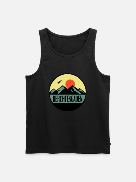 Berchtesgaden - Männer Premium Bio Tank Top - Schwarz