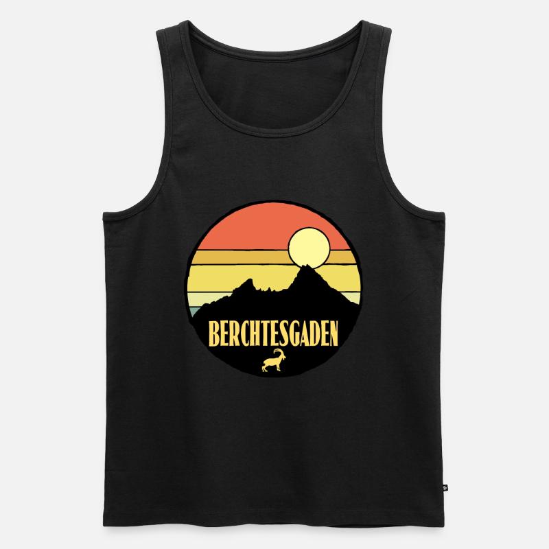 Berchtesgaden - Männer Premium Bio Tank Top - Schwarz