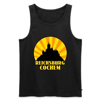 Reichsburg Cochem - Männer Premium Bio Tank Top - Schwarz - Vorne - AI Model Male 178 light (178cm)