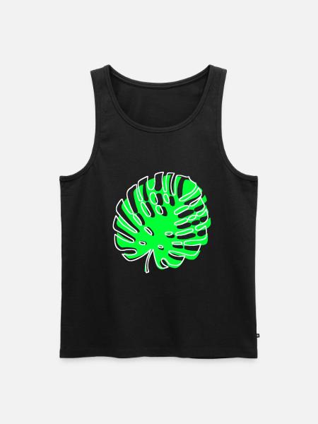 Monstera - Männer Premium Bio Tank Top - Schwarz