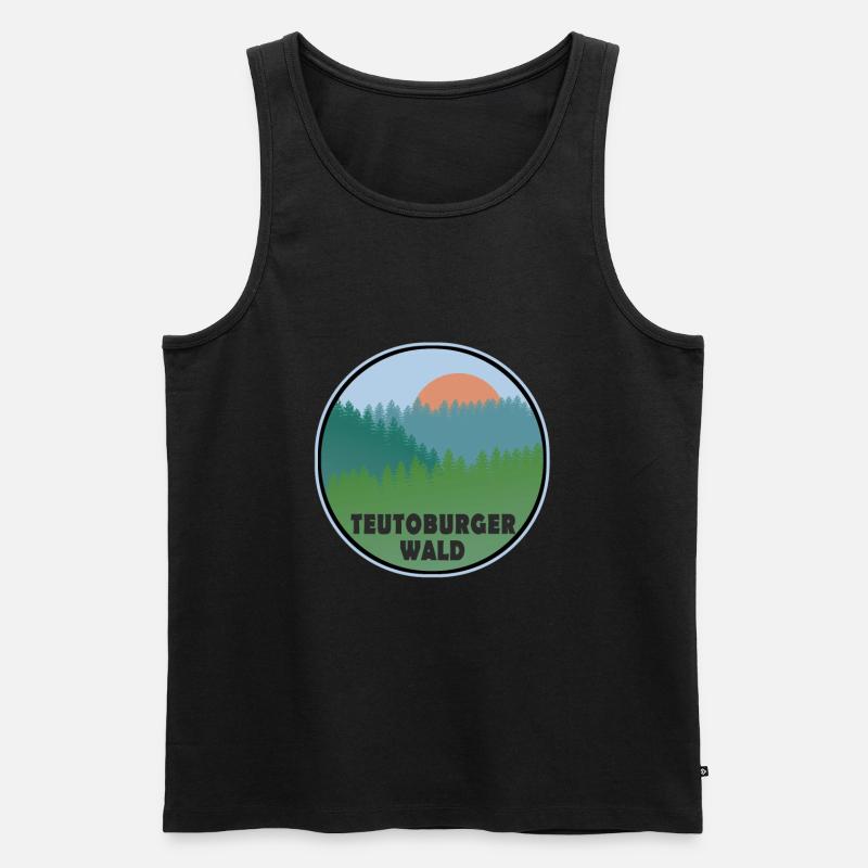 Teutoburger Wald - Männer Premium Bio Tank Top - Schwarz