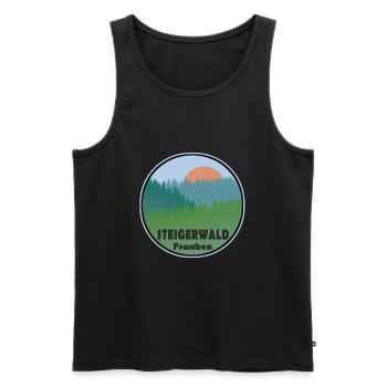 Steigerwald - Männer Premium Bio Tank Top - Schwarz - Vorne - Michal (187cm)