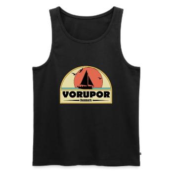 Vorupor Dänemark Ostsee - Männer Premium Bio Tank Top - Schwarz - Vorne - Michal (187cm)