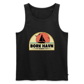 Bork Havn Dänemark - Männer Premium Bio Tank Top - Schwarz - Vorne - Michal (187cm)