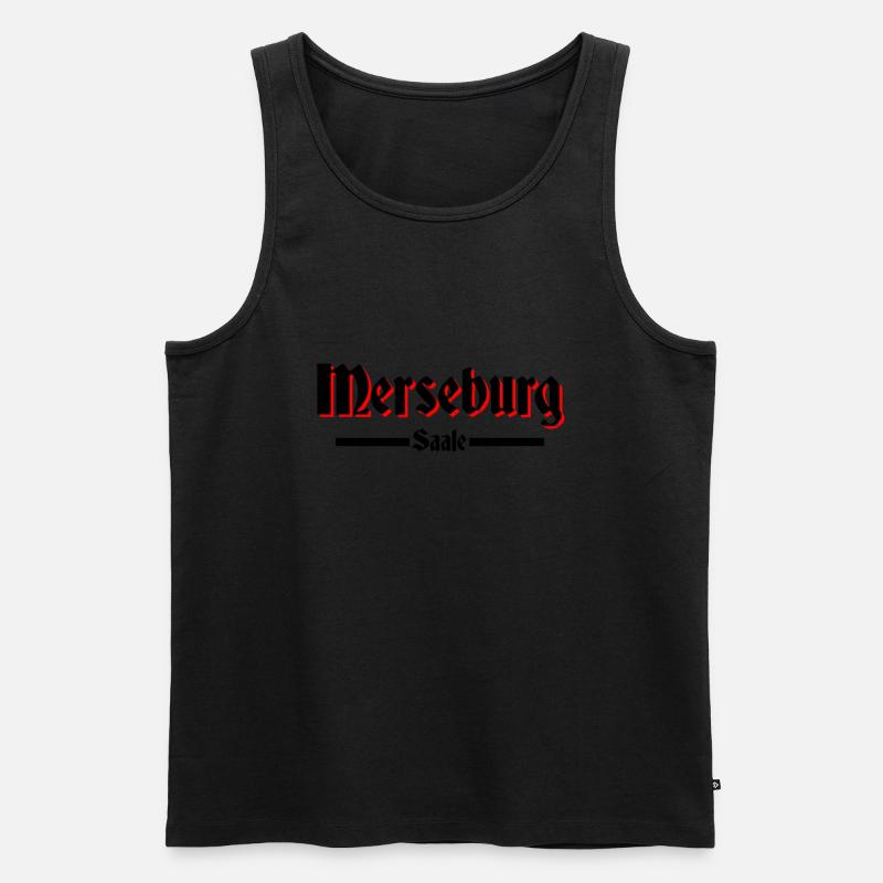 Merseburg - Männer Premium Bio Tank Top - Schwarz