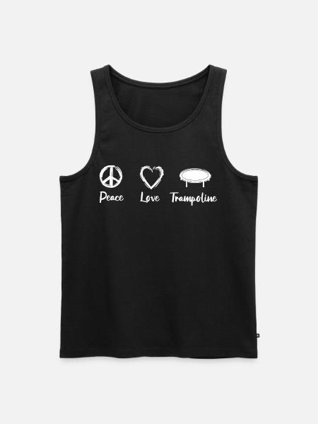 Peace Love Trampolines - Men's Premium Organic Tank Top - black