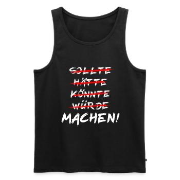 EInfach Machen Motivation - Männer Premium Bio Tank Top - Schwarz - Vorne - AI Model Male 178 light (178cm)