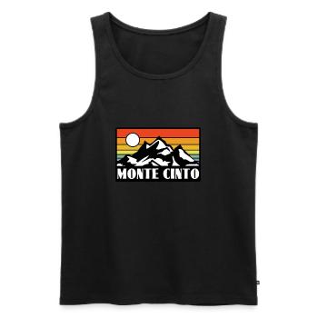 Monte Cinto Korsika - Männer Premium Bio Tank Top - Schwarz - Vorne - Michal (187cm)