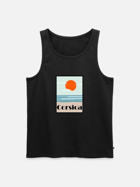 Corsica - Männer Premium Bio Tank Top - Schwarz