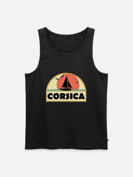 Corsica - Men's Premium Organic Tank Top - black