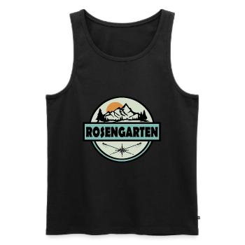 Rosengarten - Männer Premium Bio Tank Top - Schwarz - Vorne - Michal (187cm)