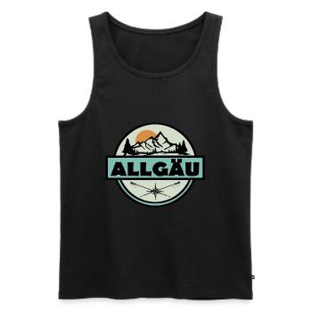 Allgäu - Männer Premium Bio Tank Top - Schwarz - Vorne - AI Model Male 178 light (178cm)