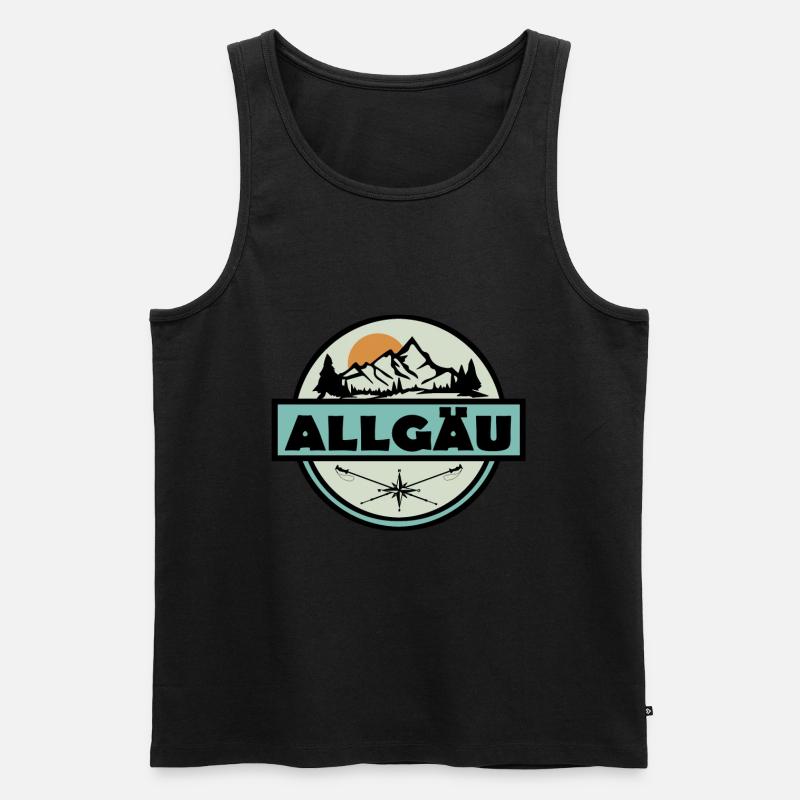 Allgäu - Männer Premium Bio Tank Top - Schwarz