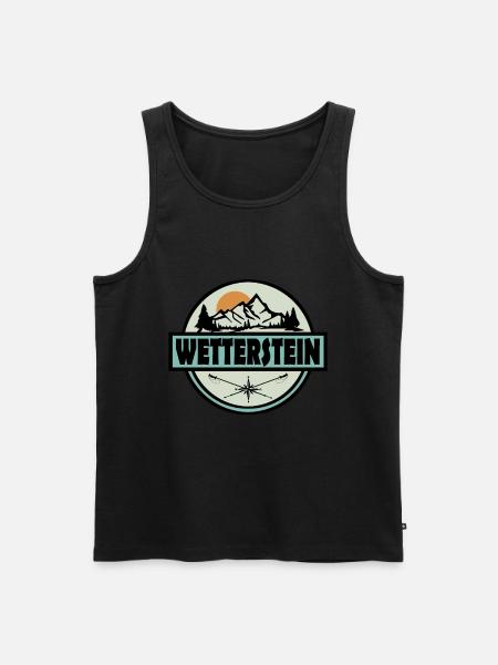 Wetterstein - Männer Premium Bio Tank Top - Schwarz