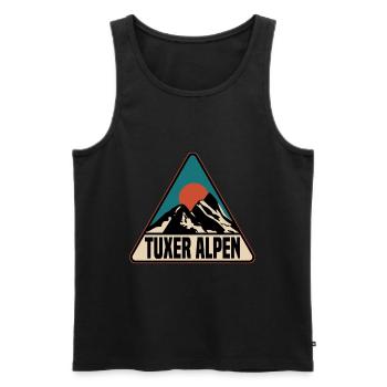 Tuxer Alpen - Männer Premium Bio Tank Top - Schwarz - Vorne - AI Model Male 178 light (178cm)