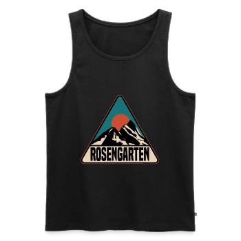 Rose garden - Men's Premium Organic Tank Top - black - Front - Michal (187cm)