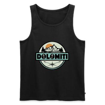 Dolomiten Dolomiti - Männer Premium Bio Tank Top - Schwarz - Vorne - Michal (187cm)