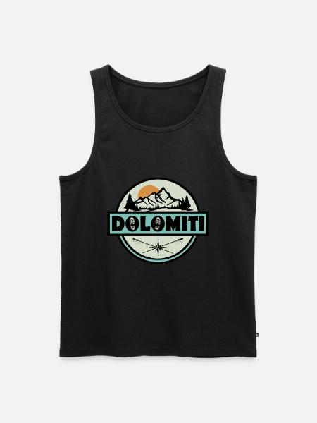 Dolomiten Dolomiti - Männer Premium Bio Tank Top - Schwarz