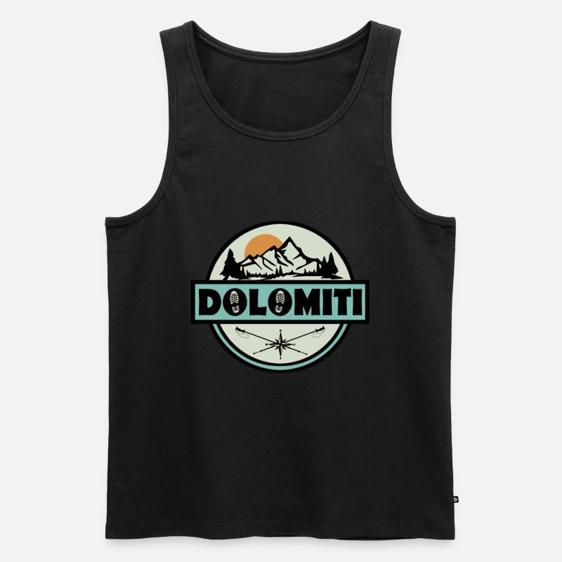 Dolomiten Dolomiti - Männer Premium Bio Tank Top - Schwarz
