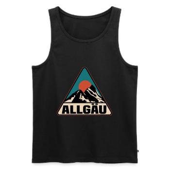 Allgäu - Männer Premium Bio Tank Top - Schwarz - Vorne - Michal (187cm)