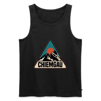 Chiemgau - Männer Premium Bio Tank Top - Schwarz - Vorne - Michal (187cm)