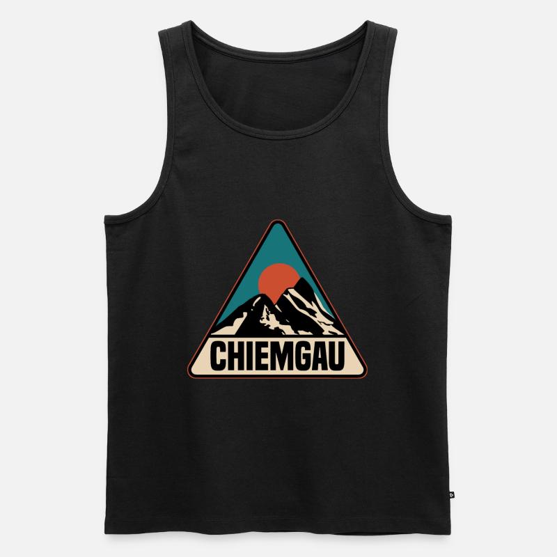 Chiemgau - Männer Premium Bio Tank Top - Schwarz