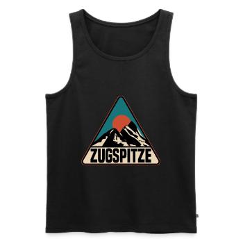 Zugspitze - Men's Premium Organic Tank Top - black - Front - Michal (187cm)