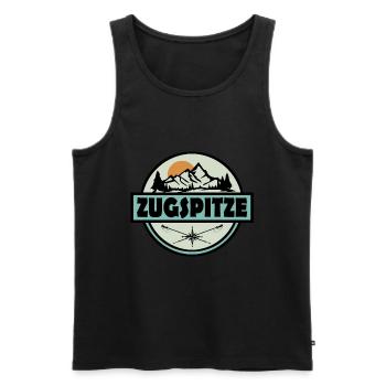 Zugspitze - Männer Premium Bio Tank Top - Schwarz - Vorne - Michal (187cm)