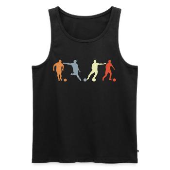 Soccer Player Drawing - Men's Premium Organic Tank Top - black - Front - AI Model Male 178 light (178cm)