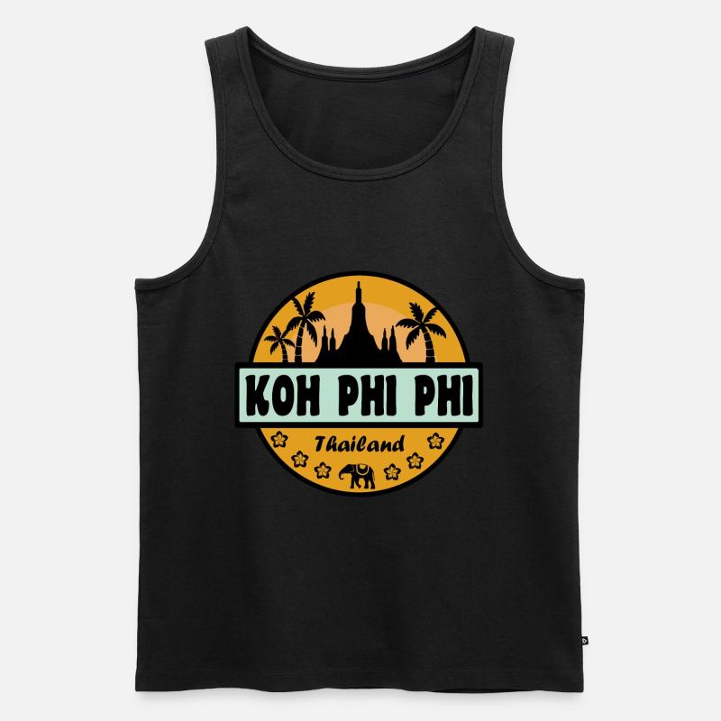 Koh Phi Phi Thailand - Men's Premium Organic Tank Top - black
