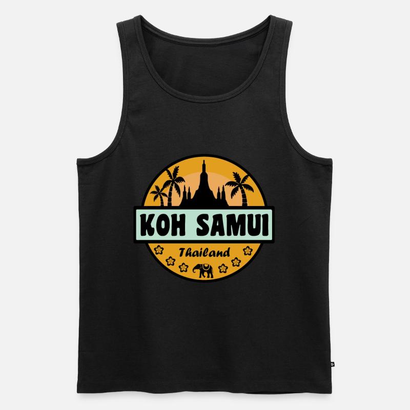 Koh Samui Thailand - Männer Premium Bio Tank Top - Schwarz