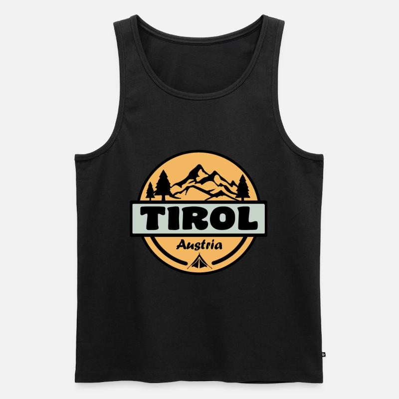 Tirol - Männer Premium Bio Tank Top - Schwarz
