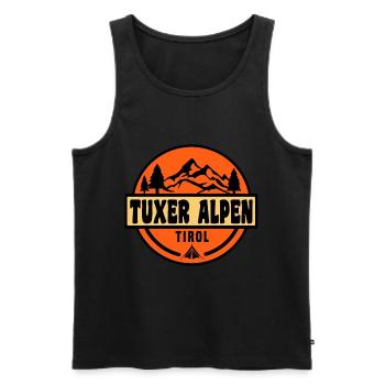 Tuxer Alpen - Männer Premium Bio Tank Top - Schwarz - Vorne - Michal (187cm)