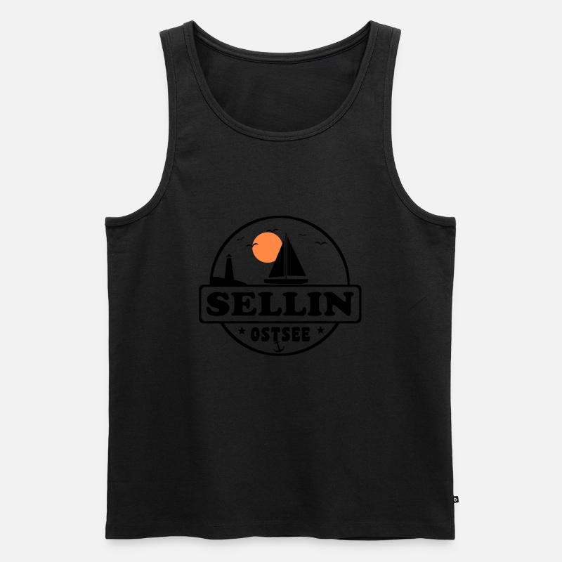 Sellin - Männer Premium Bio Tank Top - Schwarz