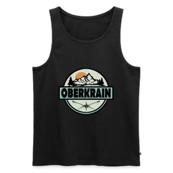 Oberkrain - Männer Premium Bio Tank Top - Schwarz - Vorne - AI Model Male 178 light (178cm)