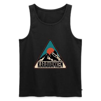 Karawanken - Männer Premium Bio Tank Top - Schwarz - Vorne - AI Model Male 178 light (178cm)
