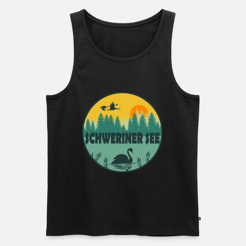 Schweriner See - Männer Premium Bio Tank Top - Schwarz