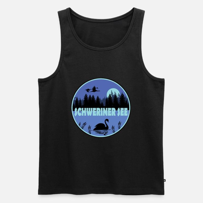 Schweriner See - Männer Premium Bio Tank Top - Schwarz