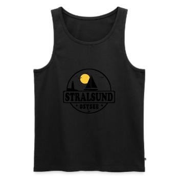 Stralsund - Männer Premium Bio Tank Top - Schwarz - Vorne - Michal (187cm)