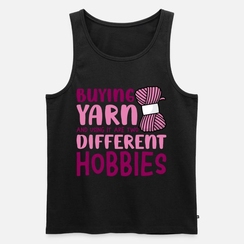 Buying yarn and using it - Männer Premium Bio Tank Top - undefined
