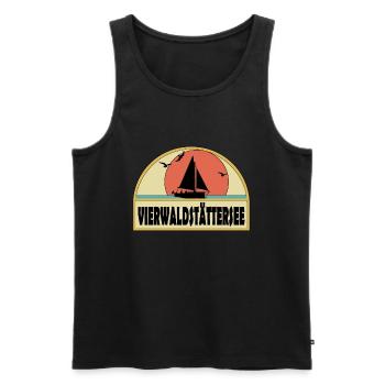 Vierwaldstättersee - Männer Premium Bio Tank Top - Schwarz - Vorne - AI Model Male 178 light (178cm)