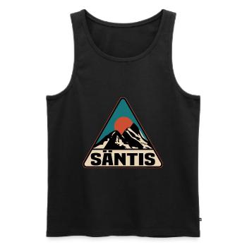 Säntis Switzerland - Men's Premium Organic Tank Top - black - Front - AI Model Male 178 light (178cm)