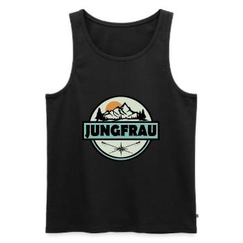 Jungfrau Schweiz - Männer Premium Bio Tank Top - Schwarz - Vorne - Michal (187cm)