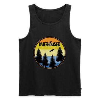 Kyffhäuser - Männer Premium Bio Tank Top - Schwarz - Vorne - Michal (187cm)