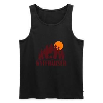 Kyffhäuser - Männer Premium Bio Tank Top - Schwarz - Vorne - Michal (187cm)