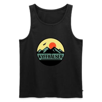 Kyffhäuser - Männer Premium Bio Tank Top - Schwarz - Vorne - Michal (187cm)