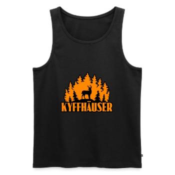 Kyffhäuser - Männer Premium Bio Tank Top - Schwarz - Vorne - Michal (187cm)