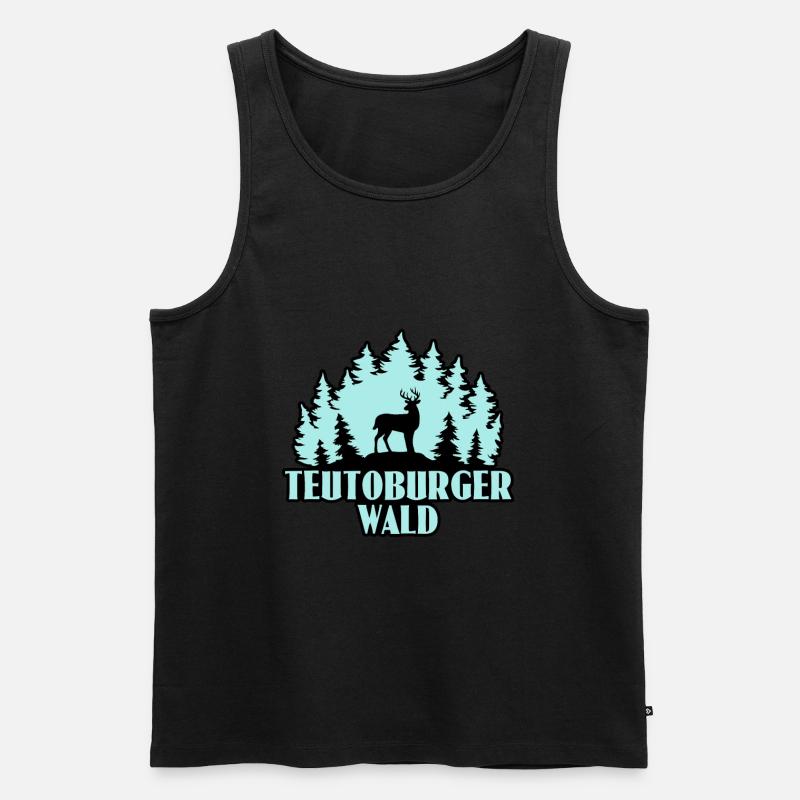 Teutoburger Wald - Männer Premium Bio Tank Top - Schwarz