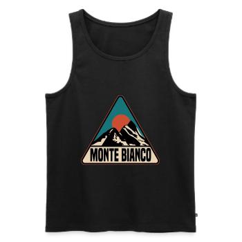 Monte Bianco - Men's Premium Organic Tank Top - black - Front - AI Model Male 178 light (178cm)